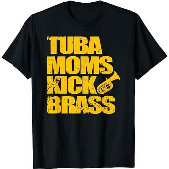 Marching School Brass Band Funny Tuba Mom T-Shirt