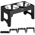 thumbnail image 1 of Marchul Elevated Dog Bowls, 4 Height Adjustable Raised Dog Bowls with 2 Stainless Steel, Non-Slip Dog Food and Water Bowl with Stand Adjusts to 3.5”,9.05”,10.6”,12.2” for Small Medium Large Dog Pets, 1 of 8