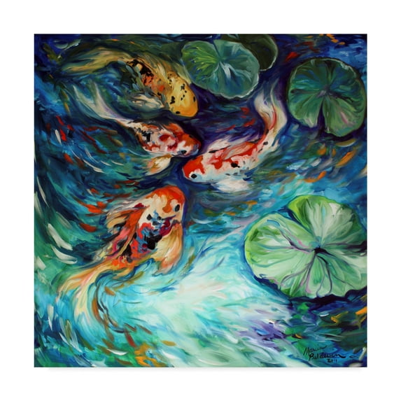 Marcia Baldwin 'Dancing Colors Koi' Canvas Art