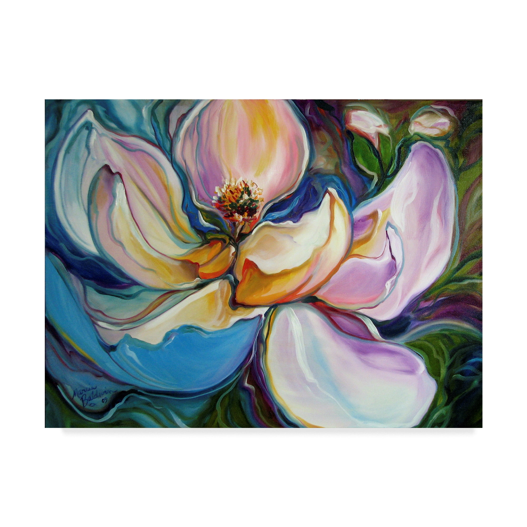 Marcia Baldwin 'Sweet Magnolia Modern Floral Abstract' Canvas Art