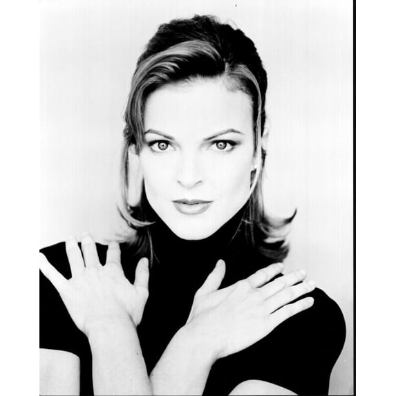 Marcia Cross Headshot In Turtleneck With Hands On Shoulders Black And White Photo Print (8 x 10) - Item # MVM56087