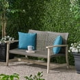 thumbnail image 1 of Marcia Outdoor Wood and Wicker Loveseat, 1 of 8