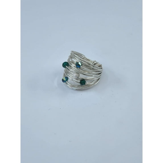 Marcia Wire Wrap Ring with Swarovski Crystals