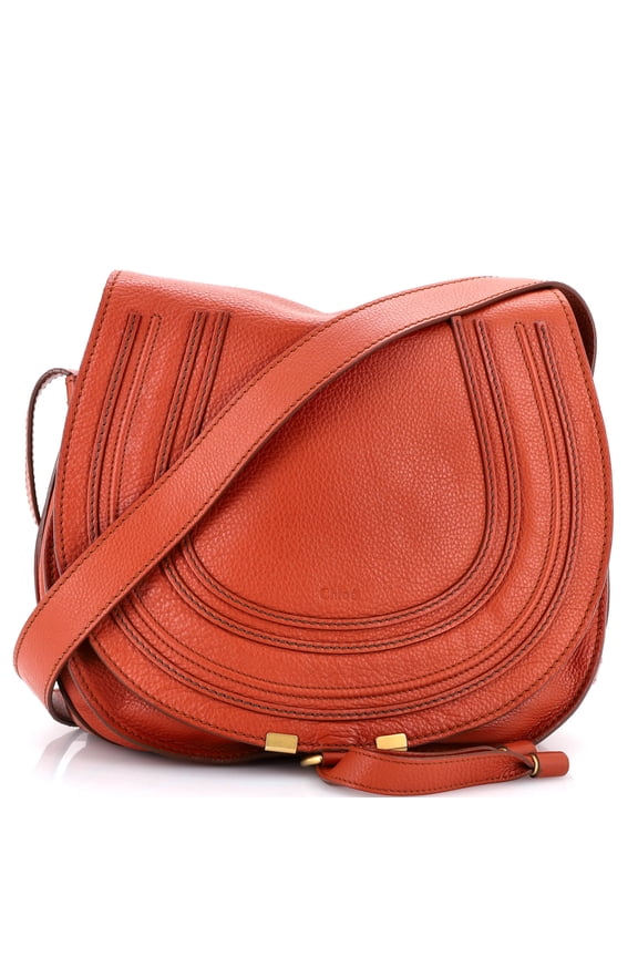 Marcie Saddle Bag Leather Medium By Rebag