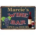thumbnail image 1 of Marcie's Green Wine Bar Sign Wall Decor 8 x 12 High Gloss Metal 208120043623, 1 of 1