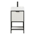 thumbnail image 1 of Marcilla 18" Single Sink Bath Vanity in White with One-Piece Composite Stone Top, 1 of 12