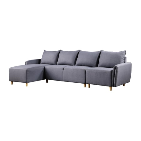 Marcin Sectional Sofa in Gray Fabric