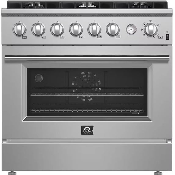 Marco 36-Inch Gas Range Stainless Steel, 6 Burners 67,000 BTU, 5.36 cu.ft. Convection Oven