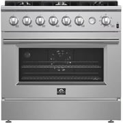 Marco 36-Inch Gas Range Stainless Steel, 6 Burners 67,000 BTU, 5.36 cu.ft. Convection Oven