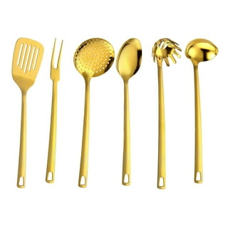 Brass/Gold Cooking Utensils Set for Modern Cooking and Serving - 5 PC –  Reliable retailers
