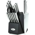 thumbnail image 1 of Marco Almond KYA28 14-Piece Stainless Steel Cutlery Kitchen Knife Set with Block,Built-in Sharpener, 1 of 9