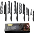 thumbnail image 1 of Marco Almond KYA38 Non-Stick Coated High Carbon Stainless Steel Black Kitchen Knives Set with Sheath,6 Piece Set,Dishwasher Safe, 1 of 5
