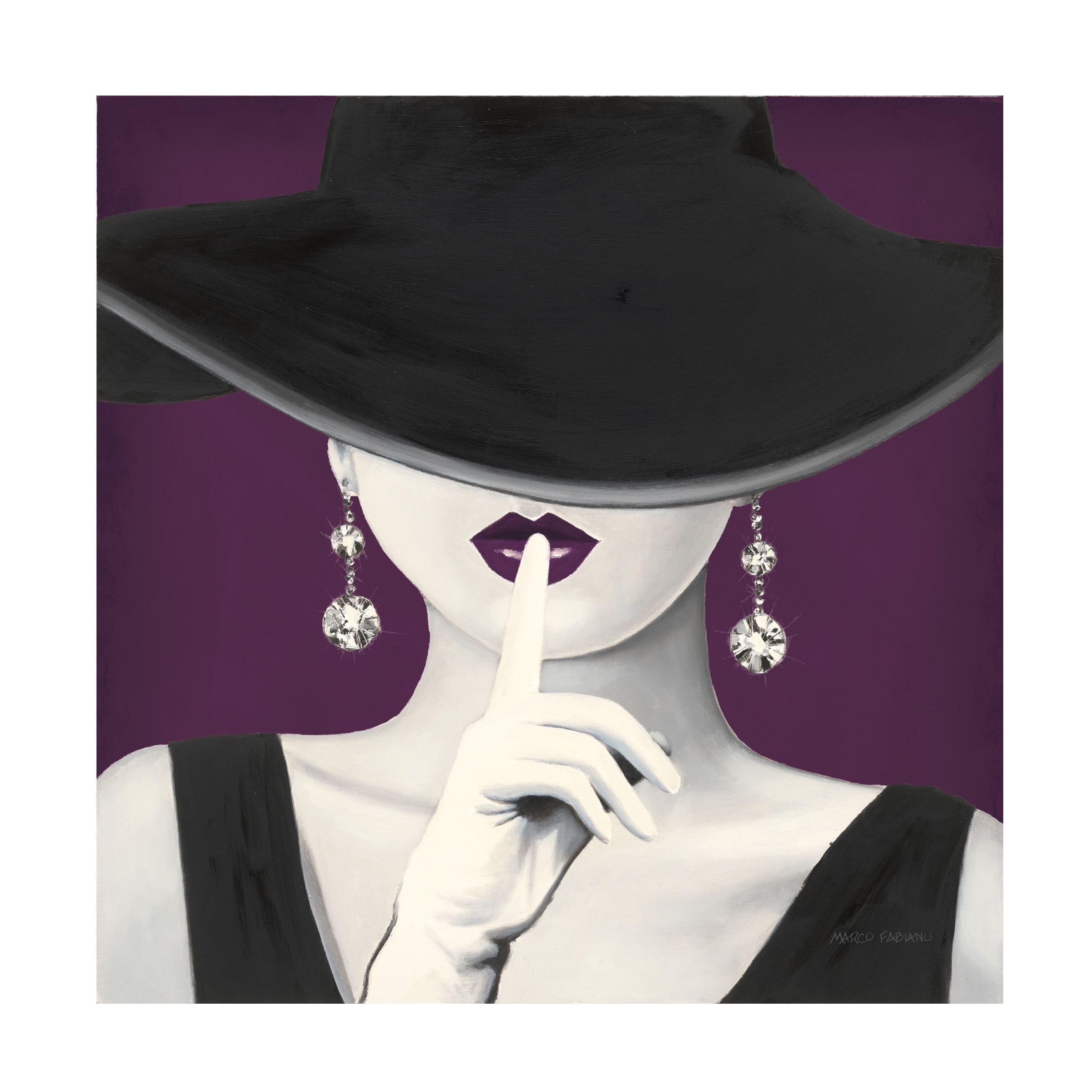 Marco Fabiano 'Haute Chapeau Purple I v2' Canvas Art