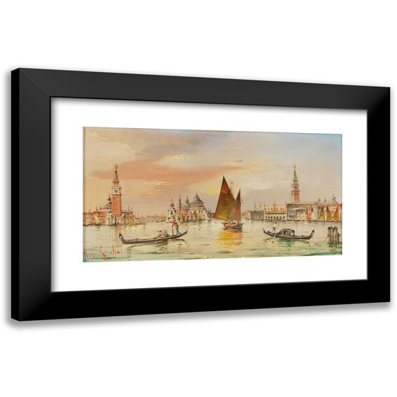 Marco Grubacs 14x9 Black Modern Framed Museum Art Print Titled - Venice, in the San Marco Basin