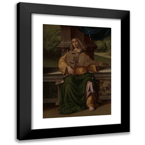 Marco Palmezzano 11x14 Black Modern Framed Museum Art Print Titled - Saint&nbsp;Cecilia (ca.&nbsp;1530)