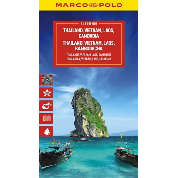 Marco Polo Maps Thailand Vietnam Laos Cambodia Marco Polo Map, (Paperback)