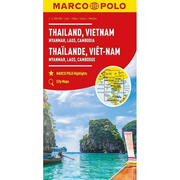 Marco Polo Maps Thailand, Vietnam, Laos, Cambodia Marco Polo Map, (Paperback)