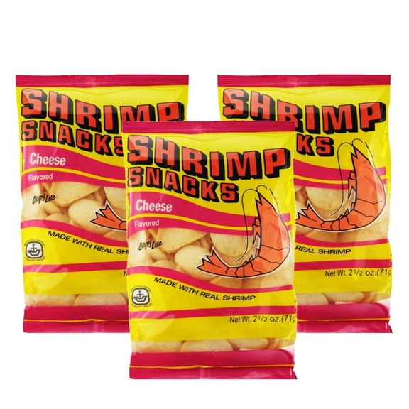 Marco Polo Shrimp Snacks – CHEESE Flavor | 3 Pack (2.5oz Each)