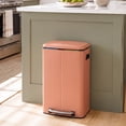 thumbnail image 1 of Marco Rectangular 10.6 Gallon (40L) Dual Compartment Trash Can with Soft-Close Lid, Clay Rose, 1 of 6