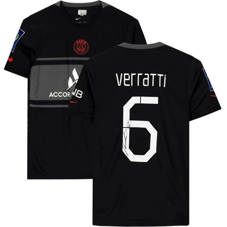 Marco Verratti Paris Saint-Germain Autographed 2021-22 Away Jersey - Icons - Fanatics Authentic Certified