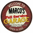 thumbnail image 1 of Marco's Full Service Garage 14" Round Metal Sign Man Cave Decor 100140037204, 1 of 1