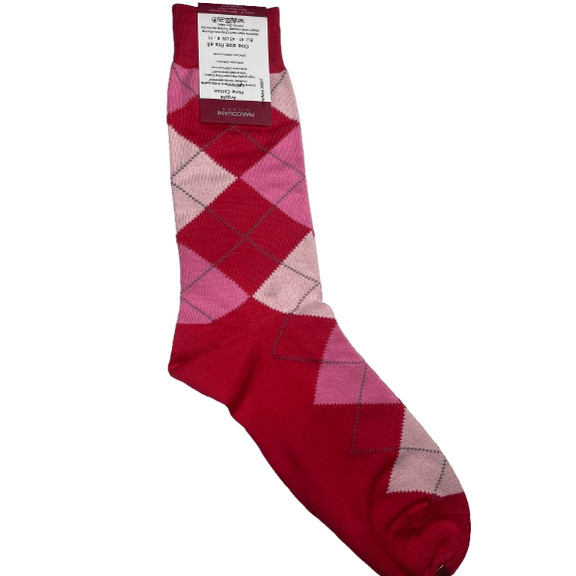 Marcoliani Milano Argyle  Pima Cotton  Socks Tomato 237  size 8 - 11