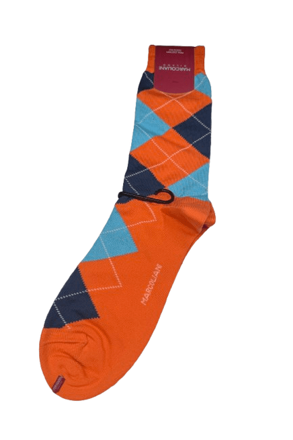 Milano Italian High Quality Pima Cotton Argyle Mid Calf Socks