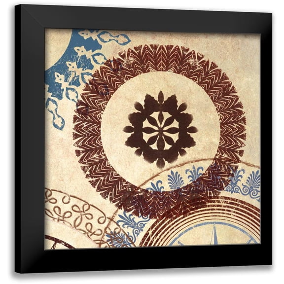 Marcon, Michael 12x12 Black Modern Framed Museum Art Print Titled - Adobe Textile II