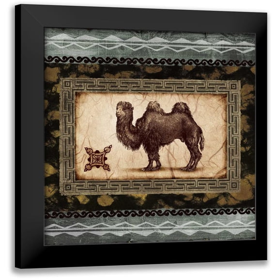 Marcon, Michael 12x12 Black Modern Framed Museum Art Print Titled - African Expression Square I