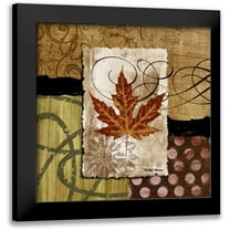 Marcon, Michael 12x12 Black Modern Framed Museum Art Print Titled - Contemporary Leaf II