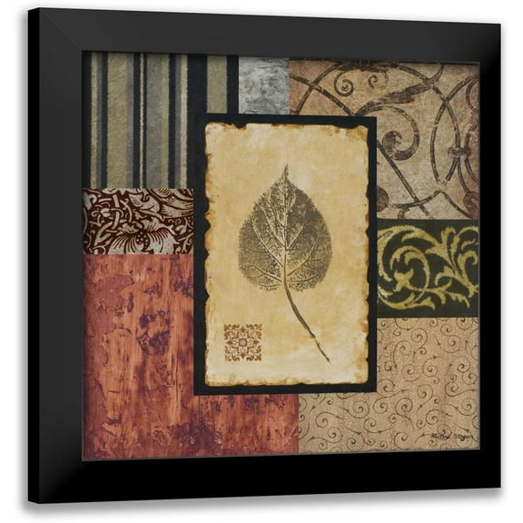 Marcon, Michael 12x12 Black Modern Framed Museum Art Print Titled - September Leaf