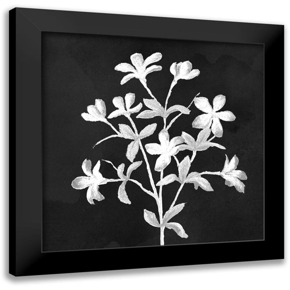 Marcon, Michael 12x12 Black Modern Framed Museum Art Print Titled - Stillness on Black Square II