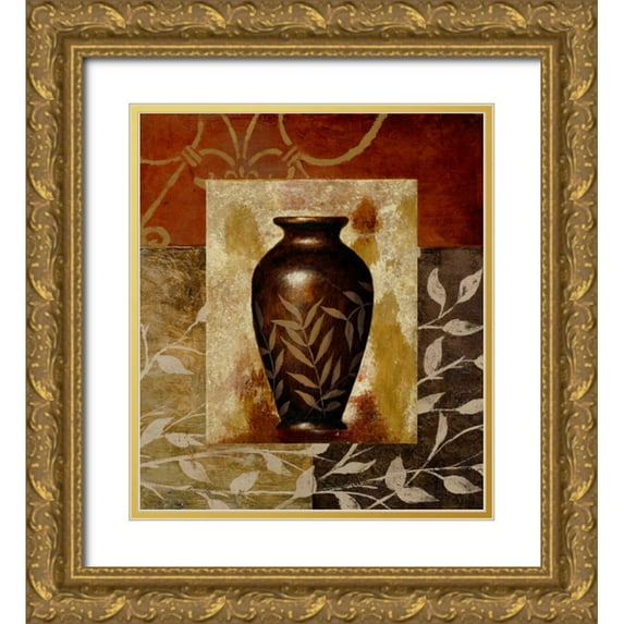Marcon, Michael 12x13 Gold Ornate Wood Framed with Double Matting Museum Art Print Titled - A Familiar Vessel I