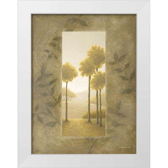 Marcon, Michael 12x14 White Modern Wood Framed Museum Art Print Titled - Golden Escape I