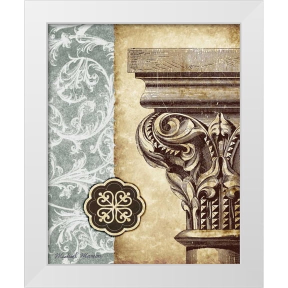 Marcon, Michael 12x14 White Modern Wood Framed Museum Art Print Titled - Romanesque I