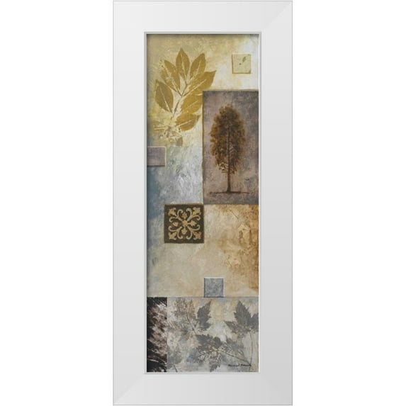 Marcon, Michael 13x32 White Modern Wood Framed Museum Art Print Titled - Nature in the Abstract II