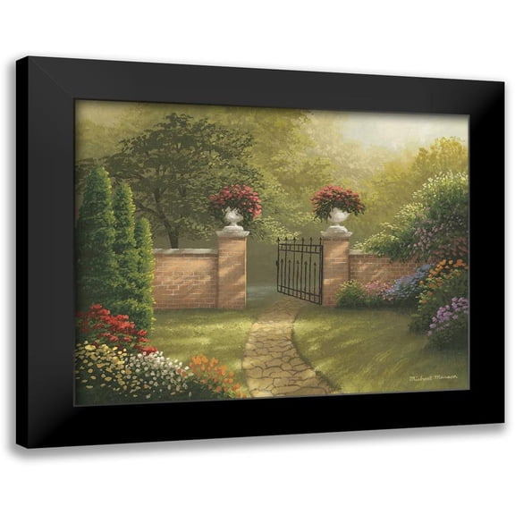 Marcon, Michael 14x12 Black Modern Framed Museum Art Print Titled - Autumn Bridge II
