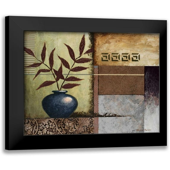 Marcon, Michael 14x12 Black Modern Framed Museum Art Print Titled - Cobalt Vase