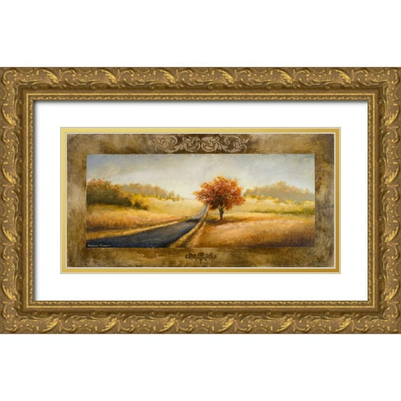 Marcon, Michael 14x9 Gold Ornate Wood Framed with Double Matting Museum Art Print Titled - A Place of Passing Time I