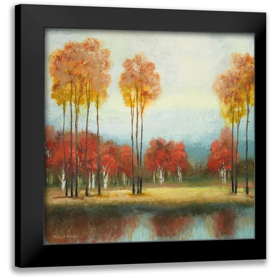 Marcon, Michael 15x15 Black Modern Framed Museum Art Print Titled - Autumn Reds I