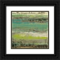 thumbnail image 1 of Marcon, Michael 15x15 Black Ornate Wood Framed with Double Matting Museum Art Print Titled - Origins Green I, 1 of 4
