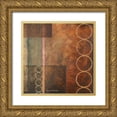 thumbnail image 1 of Marcon, Michael 15x15 Gold Ornate Wood Framed with Double Matting Museum Art Print Titled - Circles in the Abstract I, 1 of 4