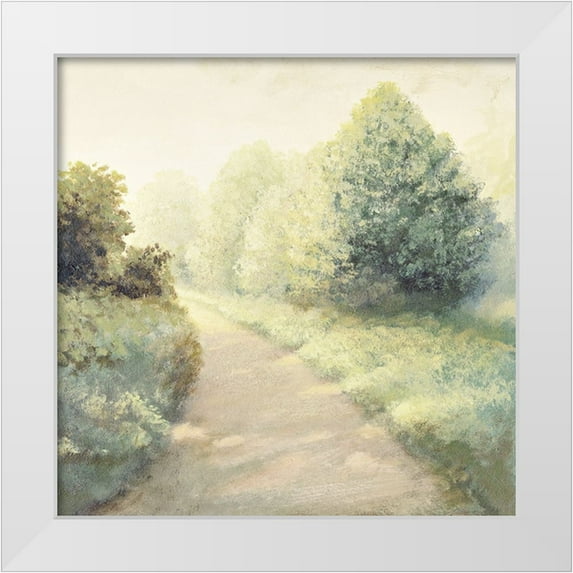 Marcon, Michael 15x15 White Modern Wood Framed Museum Art Print Titled - New Light Summer Road I