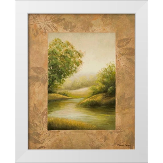 Marcon, Michael 15x18 White Modern Wood Framed Museum Art Print Titled - Northern Lake
