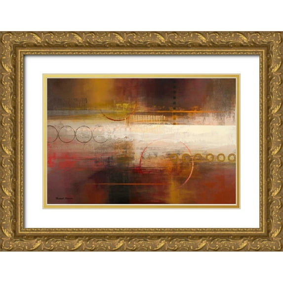 Marcon, Michael 18x13 Gold Ornate Wood Framed with Double Matting Museum Art Print Titled - Force Ten II