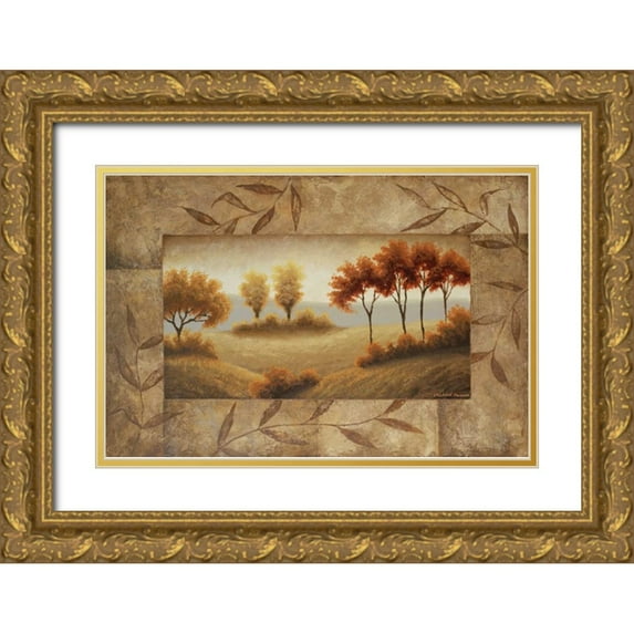 Marcon, Michael 18x13 Gold Ornate Wood Framed with Double Matting Museum Art Print Titled - Luminous Vistas II