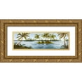 thumbnail image 1 of Marcon, Michael 18x8 Gold Ornate Wood Framed with Double Matting Museum Art Print Titled - Cool Tropics I, 1 of 4
