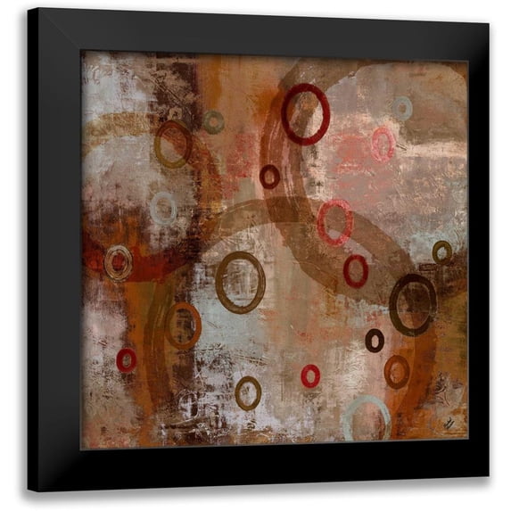 Marcon, Michael 20x20 Black Modern Framed Museum Art Print Titled - Rusted Rain in The Abstract