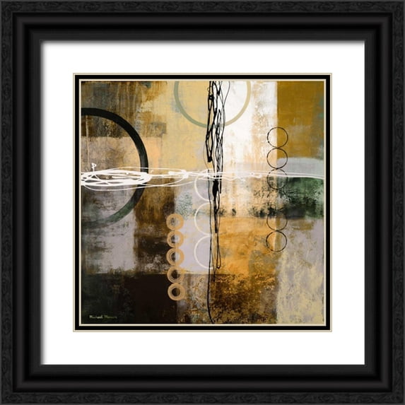 Marcon, Michael 20x20 Black Ornate Wood Framed with Double Matting Museum Art Print Titled - Intersect II