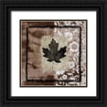 thumbnail image 1 of Marcon, Michael 20x20 Black Ornate Wood Framed with Double Matting Museum Art Print Titled - Leaf Imprint II, 1 of 4